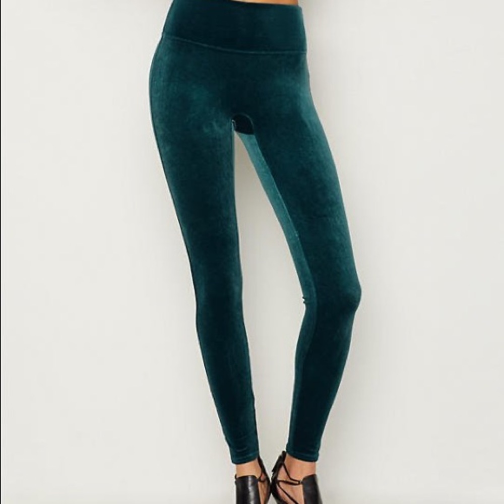Spanx velvet malachite legging